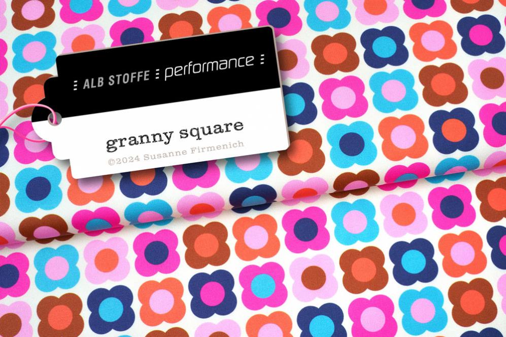 Albstoffe - Performance - Granny Square - White 