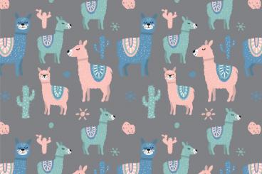 Wellness-Fleece - Alpacas allover Grau