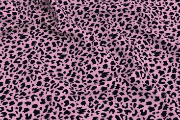 Frottee-Fleece - Leopard Pink