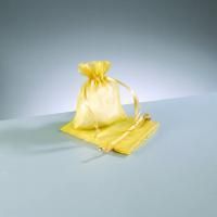 Beutel Organza -  - 7,5 x 10 cm -  - goldgelb 