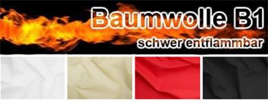 Baumwoll Stoff 130 cm - schwer entflammbar B1 