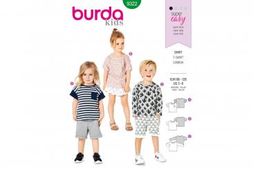 burda Schnittmuster 9322 Shirt mit Ärmelvarianten 