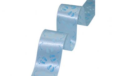 Babyfüße - Band 40 mm - 25 m Rolle - Hellblau 