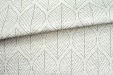 Dekostoff Jacquard - Zeitlose Blätter - Creme/Beige 