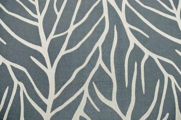 Dekostoff Jacquard - Leaves - Anthrazit 