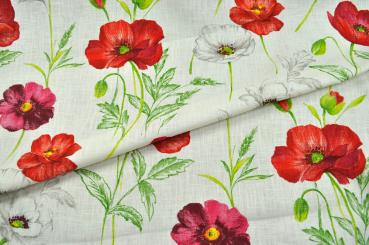 Toile - Ramie-Stoff - Mohn 