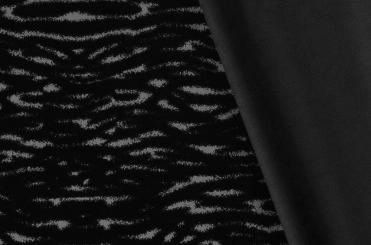 Stretch-Leder - Tiger - Schwarz 