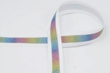 Reflexionsband - 20 mm - Glitter Rainbow 