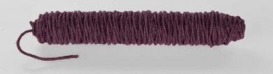 Wollkordel gefilzt - 5 mm - Jute Kern - 55 Meter Rolle Aubergine