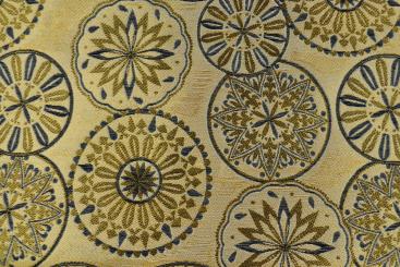 Luxus-Jacquard - Mandala - Gold/Schwarz 