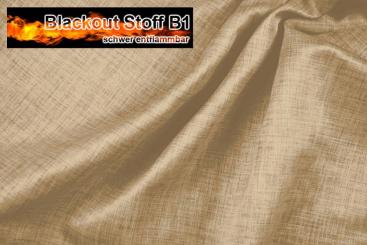 Blackout-Stoff Leinendesign - 300 cm - schwer entflammbar 