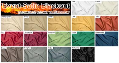 Event-Satin Blackout - permanent schwer entflammbar - 300 cm 