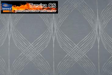 Dekostoff Helix - Trevira CS - Grau/Silber 