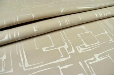 Dekostoff Jacquard - Broken Squares - Beige 