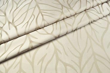 Dekostoff Jacquard - Leaves - Sand 