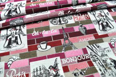 Dekostoff Jacquard - Bienvenue à Paris 