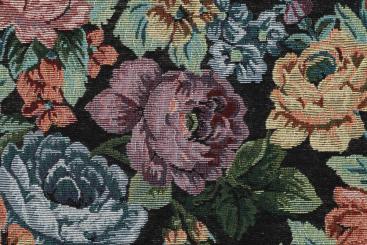 Gobelin Basic - Flowers - Schwarz 