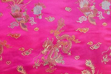 China-Seidenimitat Drache - Pink - 150 cm 