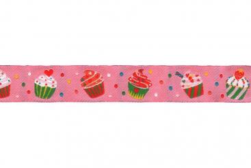 Jacquard-Borte - 2 cm breit - Cupcakes - Meterware 