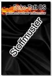 Stoffmuster: Deko-Taft - permanent schwer entflammbar - 310 cm - Schwarz 