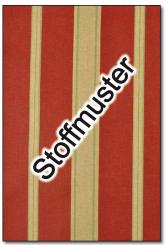 Stoffmuster: Dekostoff deluxe - Streifen - Ziegel/Beige 