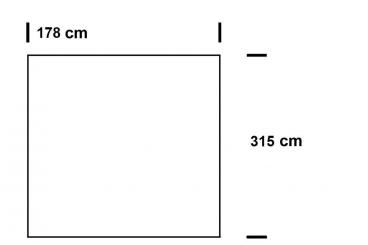 Fertig-Gardine linke Seite - Universalstoff - a: 178 x b: 315 cm - Silber 