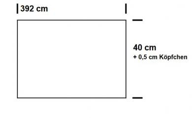 Fertig-Gardine - Voile - a: 392 x b: 40 cm - Champagner 