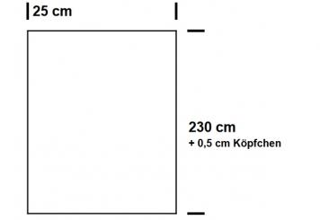 Fertig-Gardine - Universalstoff extra stark schwer entflammbar - a: 25 x b: 230 cm - Champagner - B-Ware 