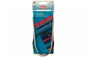 Rundstricknadeln Prym 80 cm - 4,5 mm Grau ALU 