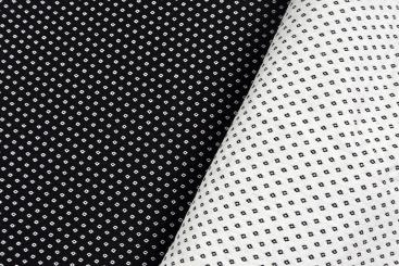 Jacquard-Bekleidungsstoff zweiseitig - Black and White 