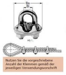 Bügelklemmen - Drahtseilklemmen 