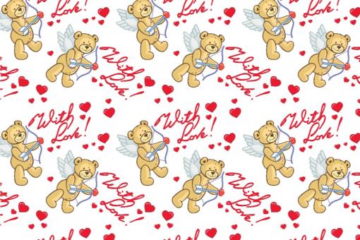 Fleece-Stoff - I love Teddy