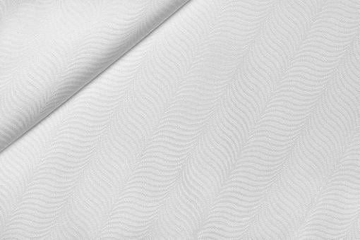 Jacquard-Taft deluxe - Waves - Weiß