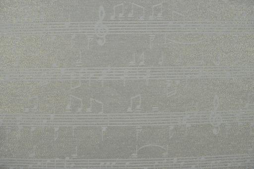 Dekostoff - Jacquard - zweiseitig - Musiknoten - Creme/Beige