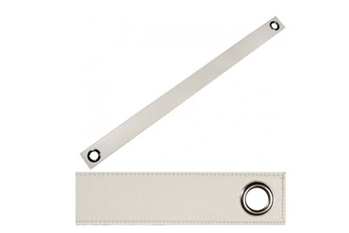 Lederband Raffhalter - 67 cm - Creme