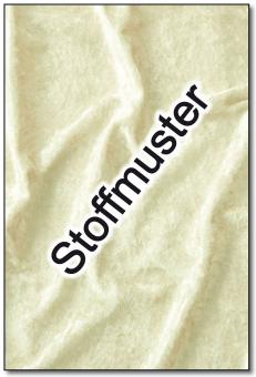 Stoffmuster: Pannesamt Stoff - Creme