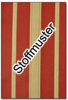 Stoffmuster: Dekostoff deluxe - Streifen - Ziegel/Beige